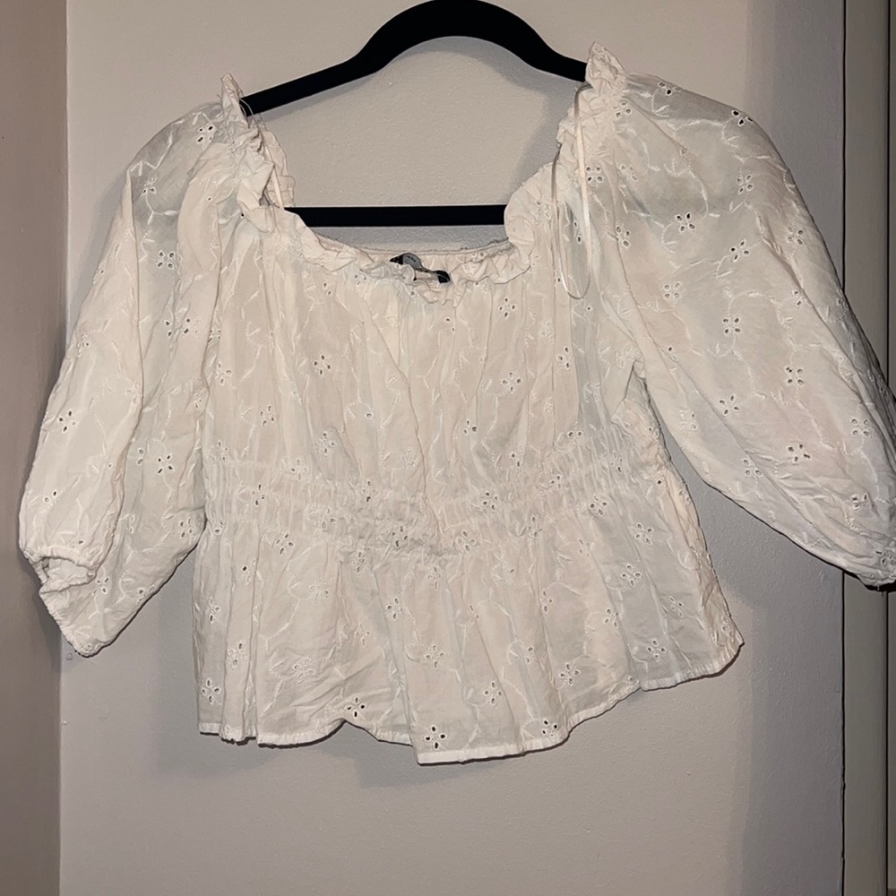 WHITE ZARA TOP - Picture 2 of 4